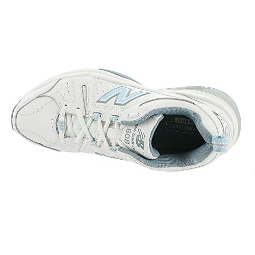 New Balance Women's White/Light Blue Casual Comfort Trainer