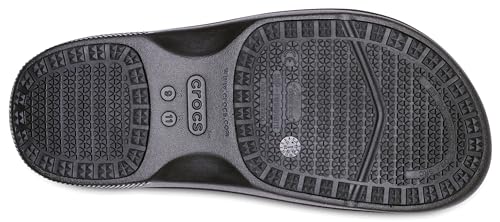 Crocs Black Crocband Strap Flip Ladies Shoes, Size 8