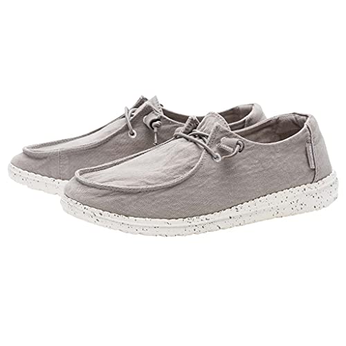Grey Lace Up Loafers for Women | Lightweight & Comfortable
