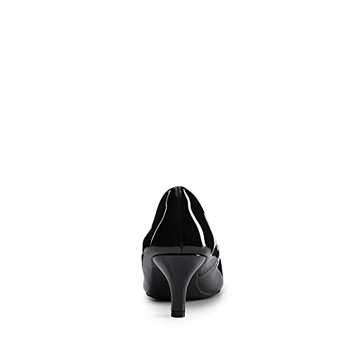 DREAM PAIRS Women's Low Heel Wedding Pump, Black