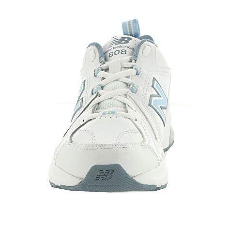 New Balance Women's White/Light Blue Casual Comfort Trainer