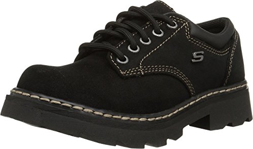 Skechers Women's Black Suede Oxford Shoes, Size 8.5