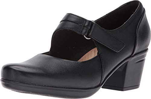 Clarks Women's Emslie Lulin Black Leather Dress Pump