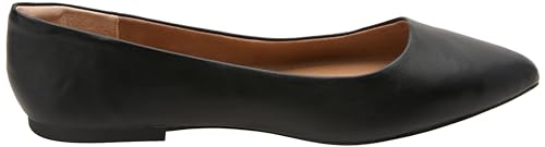Black Pointed-Toe Ballet Flats for Women, Size 8.5