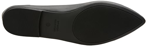 Black Pointed-Toe Ballet Flats for Women, Size 8.5