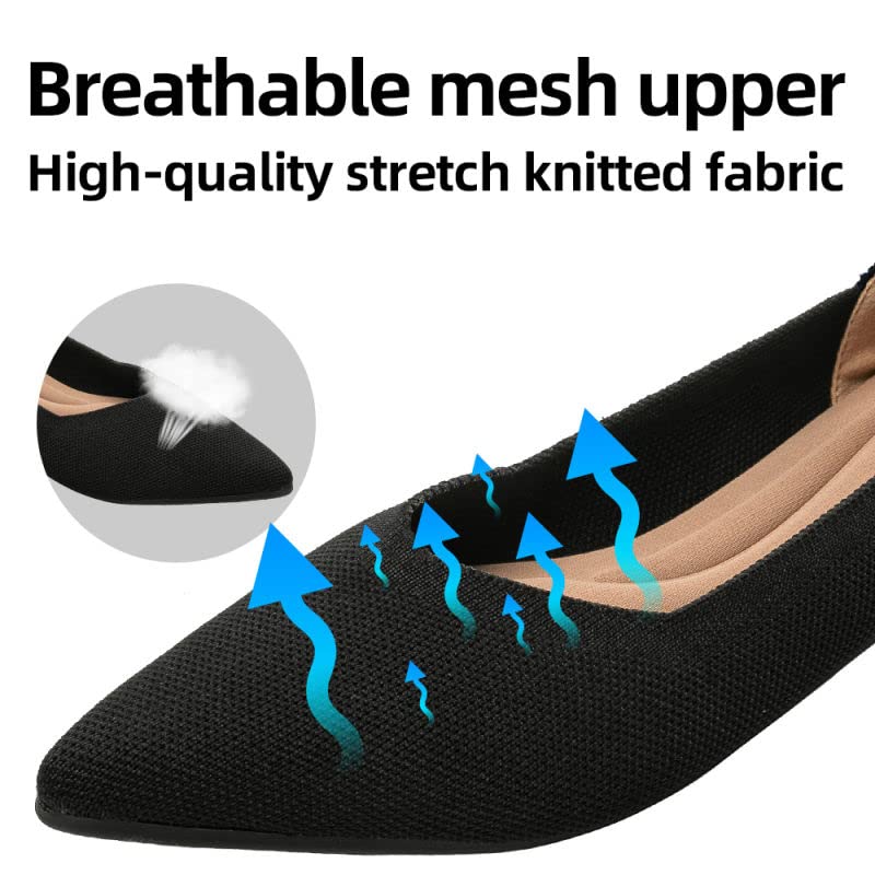 Semwiss Women's Comfortable Ballet Flats - Leopard Black