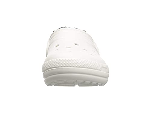 Crocs Classic Lined Clog - Women's White/Grey, Size 11