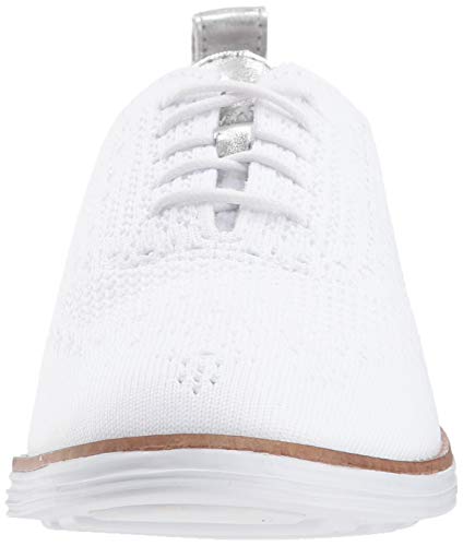 Cole Haan Women's White Originalgrand Stitchlite Wingtip Oxford