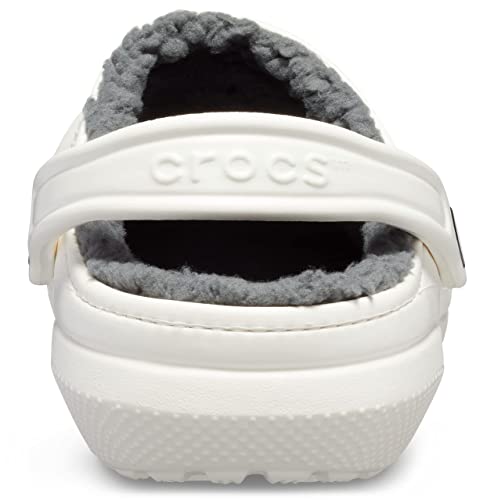 Crocs Classic Lined Clog - Women's White/Grey, Size 11