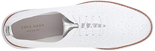 Cole Haan Women's White Originalgrand Stitchlite Wingtip Oxford