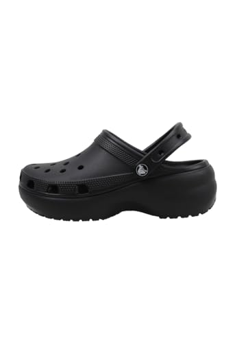 Black Crocs Womens Classic Platform Clog in Size 8