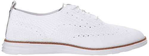 Cole Haan Women's White Originalgrand Stitchlite Wingtip Oxford