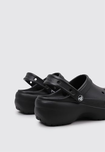 Black Crocs Womens Classic Platform Clog in Size 8