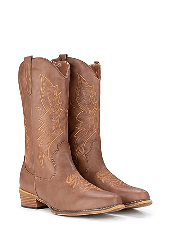 Women's IUV Cowgirl Western Mid Calf Boots