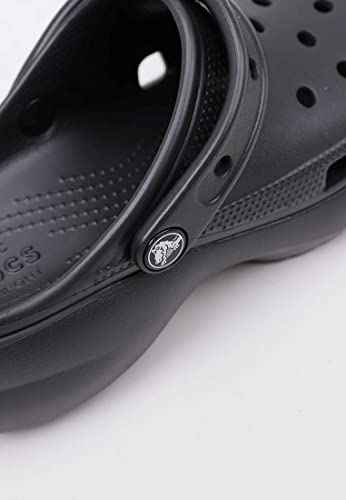 Black Crocs Womens Classic Platform Clog in Size 8