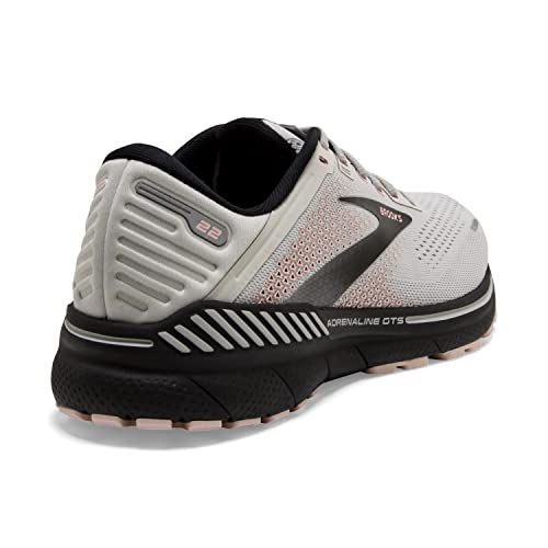 Brooks Women's Adrenaline GTS 22 Running Shoe - Grey/Rose/Black