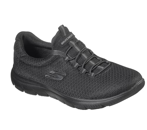 Black Skechers Summits Sneaker for Women, Size 8