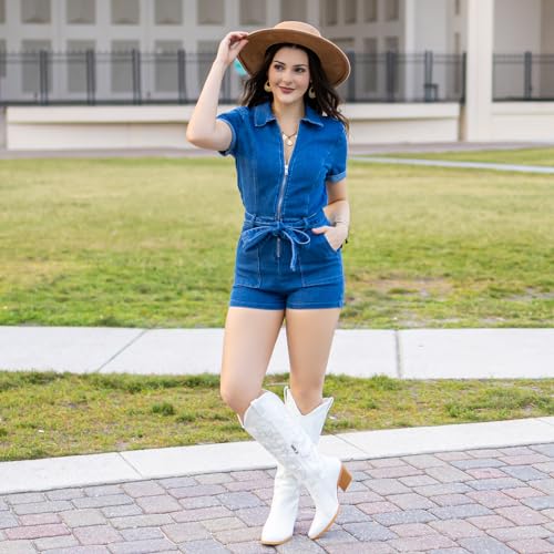 White Cowboy Boots for Women - Wide Calf, Knee High