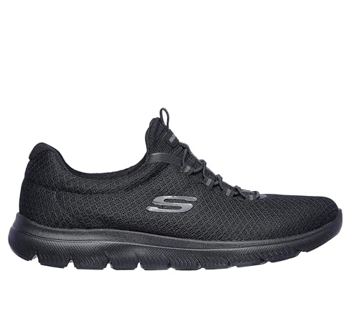 Black Skechers Summits Sneaker for Women, Size 8