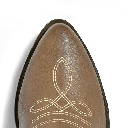 Embroidered Mid-Calf Western Cowboy Boots for Women