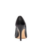 Nine West Women's Black Leather Flax Pumps