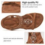 Alicegana Women's Comfy Beach Sandals with Jewels