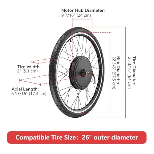 AW E-Bike Conversion Kit - 48V 1000W - 26