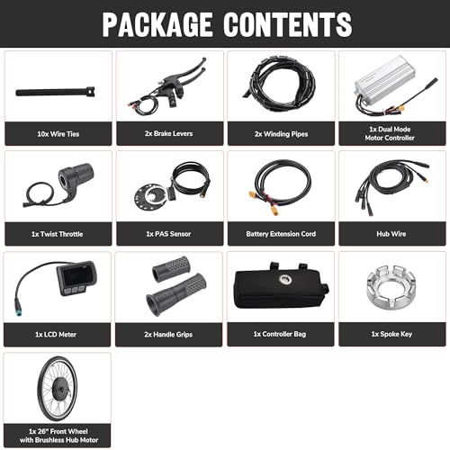 AW E-Bike Conversion Kit - 48V 1000W - 26