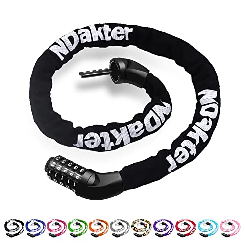 NDakter Heavy Duty 5 Digit Bike Chain Lock