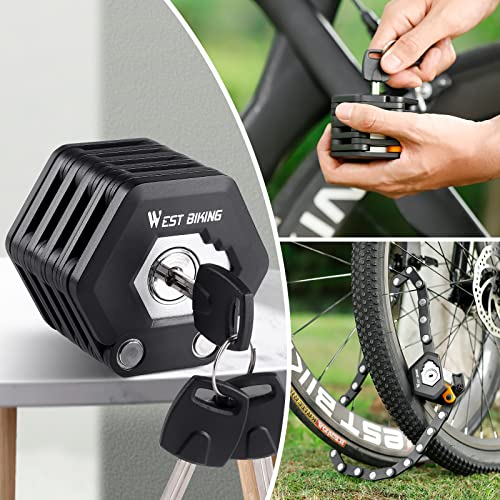 Folding Alloy Bike Lock - Compact, Lightweight, Mountable