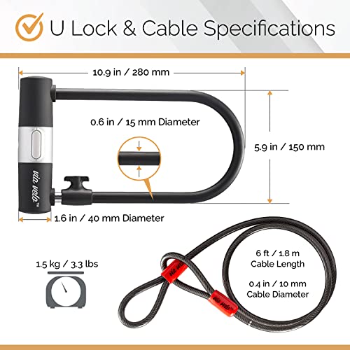 Via Velo 2 Electric Bike Lock Set