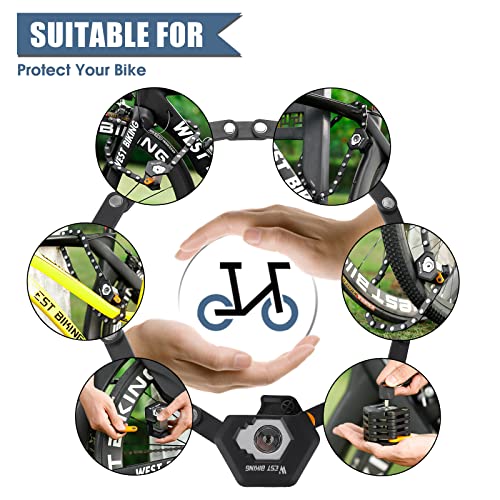 Folding Alloy Bike Lock - Compact, Lightweight, Mountable