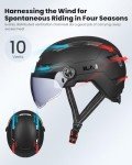 ILM LED Rechargeable Bike Helmet for Men/Women (Matte Black, L/XL)