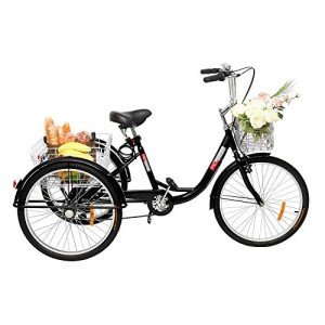 PEXMOR 7-Speed Adult Trike, 3-Wheel Cruiser Bike