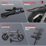 PEXMOR 500W Folding Electric Bike for Adults
