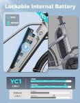Powerful 1000W Electric Bike for Adults, Light Grey