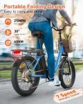 1000W Folding Electric Bike with 70-Mile Range