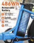 1000W Folding Electric Bike with 70-Mile Range