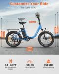 1000W Folding Electric Bike with 70-Mile Range