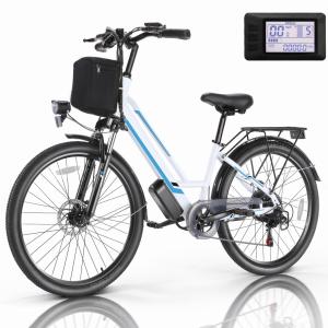 500W Electric Bike for Adults - 26" Low Step Cruiser