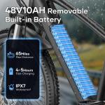Peak 1500W Electric Mountain Bike - 65 Miles