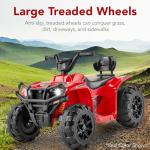 Kids Electric ATV Ride-On with Bluetooth, Hot Pink