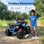 Hikiddo 24V Kids ATV 4 Wheeler - Blue