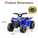 6V Kids Ride-On Quad ATV Play Car - Blue