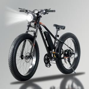 26" Fat Tire Electric Mountain Bike for Adults