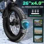 26" Fat Tire Electric Mountain Bike for Adults