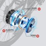 SAMEBIKE 26" Electric Mountain Bike with 21 Gears