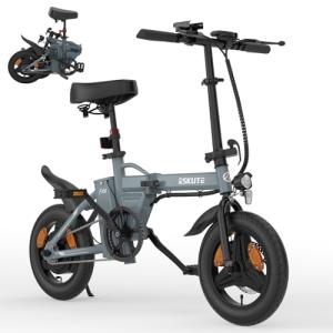 Eskute F100 Folding Electric Bike with USB Charging
