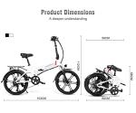 SAMEBIKE 20" Folding Electric Bike with Removable Battery