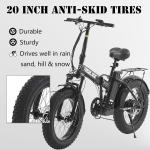 Shimano 20" Folding Electric Bike 250W Fat Tire
